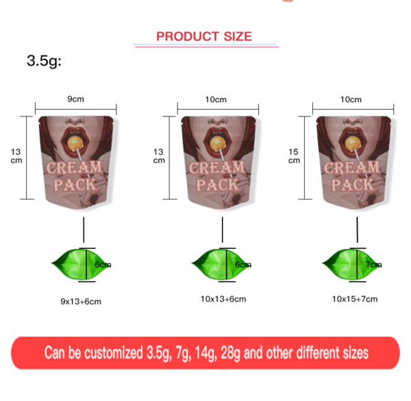 Custom Edible 3.5g Mylar Bags