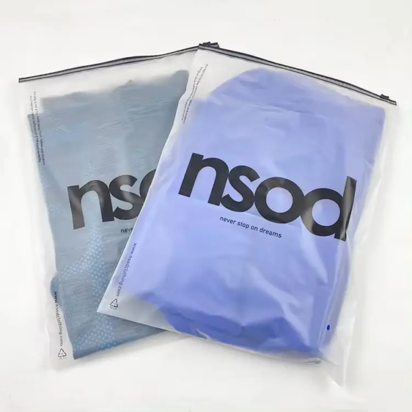Custom Printed Ziplock Matte Frosted Clothing Bags