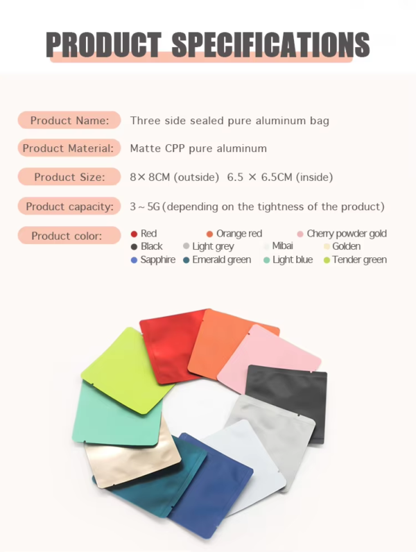 Sachet Cosmetics Sample Bag