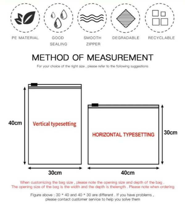 Custom Printed Ziplock Matte Frosted Clothing Bags