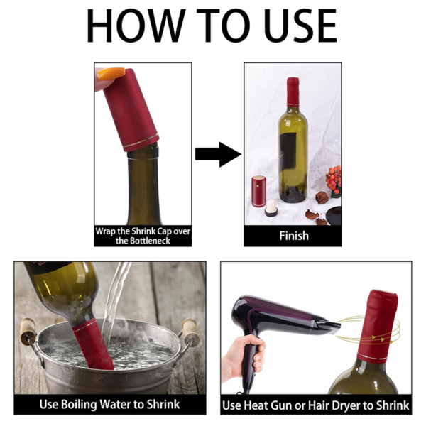 酒帽使用方式 Wine Bottle Heat Shrink Capsules